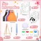 140 Pcs 20 Set Pre Drawn Canvas Kit for Painting Craft Sip and Paint Kit for Adults Pre Printed Canvas Painting Favor for Virtual DIY Birthday Gifts Adult's Date Party (Mother's Day)